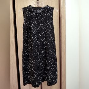 Sweet little black and white polka dot sun dress